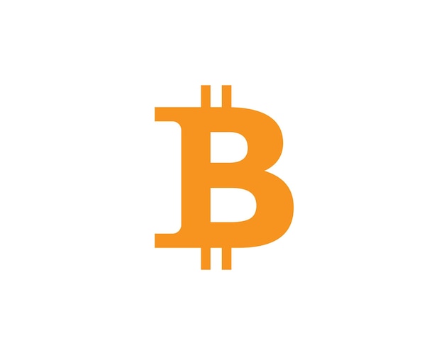 Diseño de ilustración de icono de Bitcoin