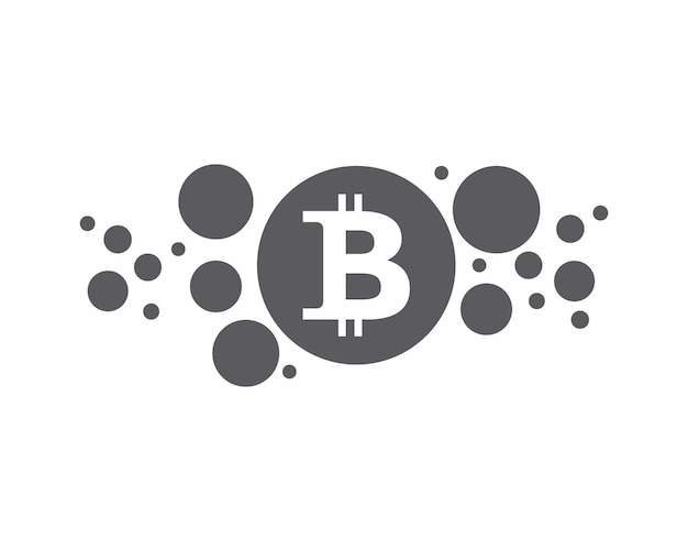 Diseño de ilustración de icono de Bitcoin