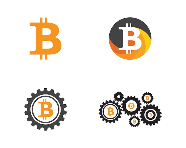 Diseño de ilustración de icono de Bitcoin