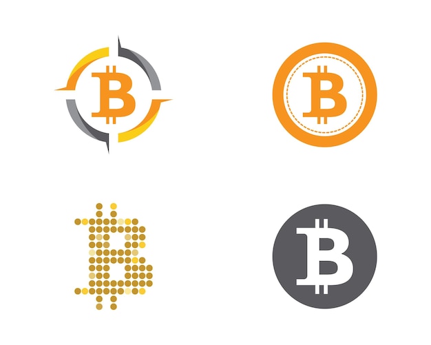 Diseño de ilustración de icono de Bitcoin