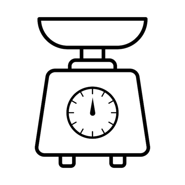 Diseño de ilustración del icono de la escala de la cocina