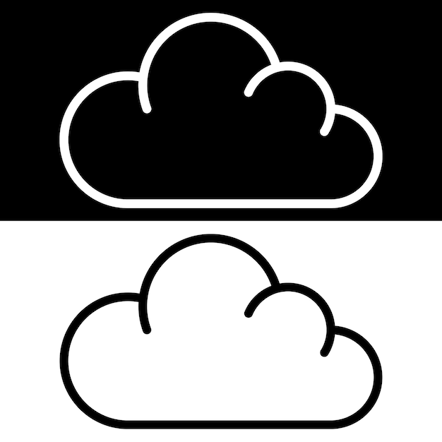 Diseño de la ilustración del icono de la nube