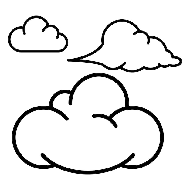 Diseño de la ilustración del icono de la nube