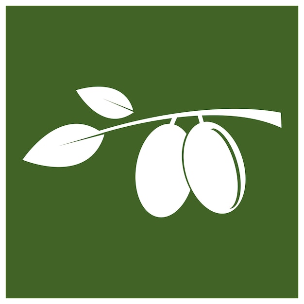 diseño de la ilustración del icono del olivo