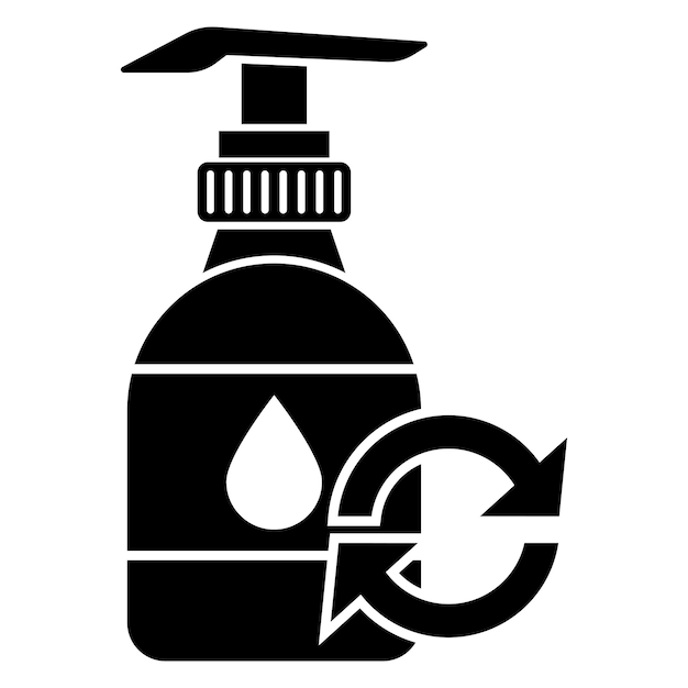 diseño de ilustración de icono simple de vector de logotipo de botella de jabón