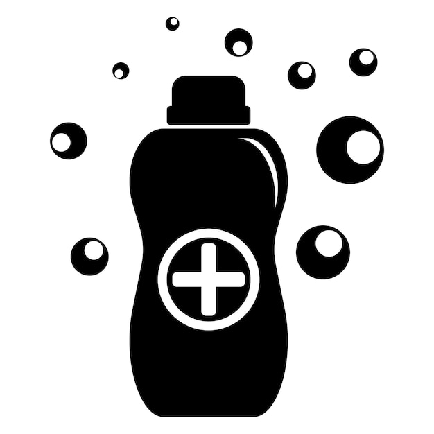 diseño de ilustración de icono simple de vector de logotipo de botella de jabón