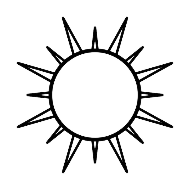 Diseño de la ilustración del icono del sol