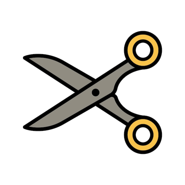 Diseño de ilustración del icono de las tijeras