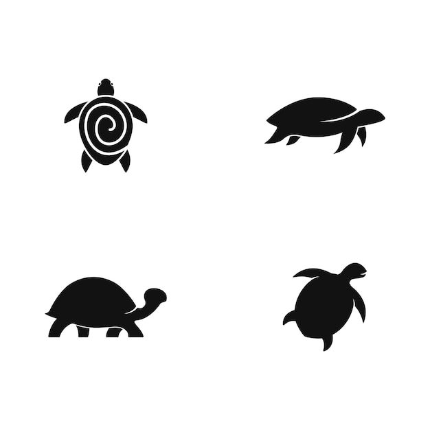 Vector diseño de ilustración de icono de tortuga