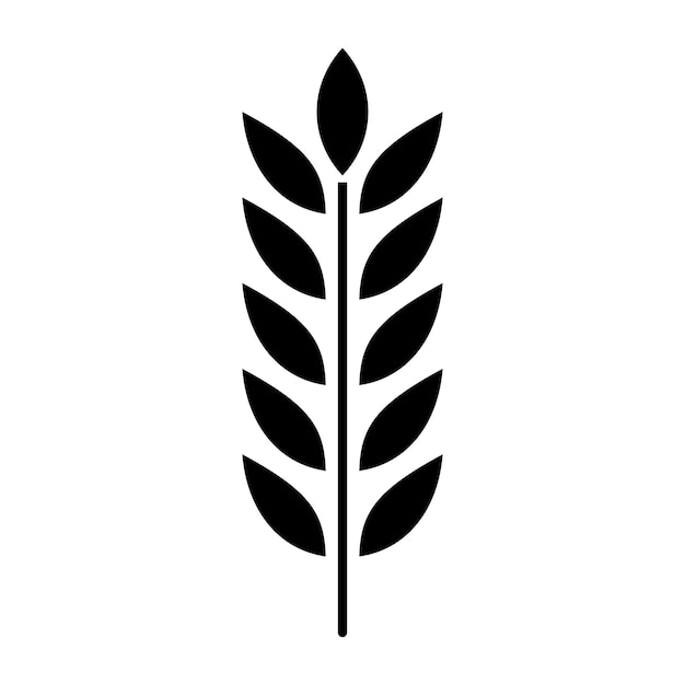 Diseño de la ilustración del icono del trigo