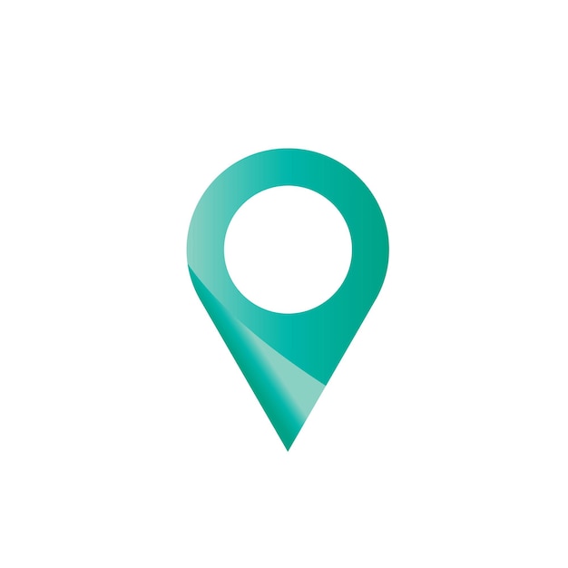 Diseño de la ilustración del icono de ubicación verde