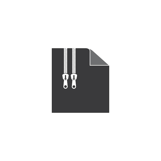 Vector diseño de ilustración de icono de vector de archivo zip de documento