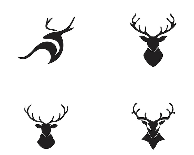 Diseño de ilustración de icono de vector de ciervo