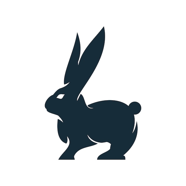 Diseño de ilustración de icono de vector de conejo