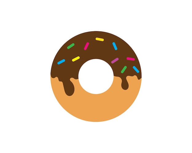 Diseño de ilustración de icono de vector de donuts