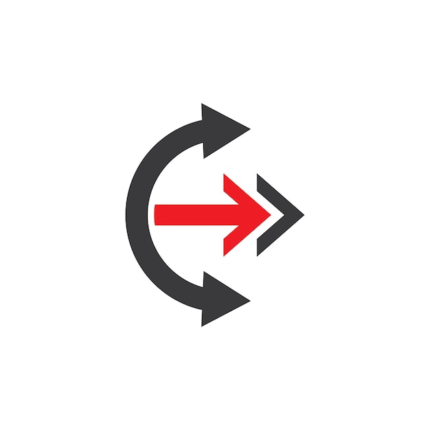 Diseño de ilustración de icono de vector de flecha de letra E