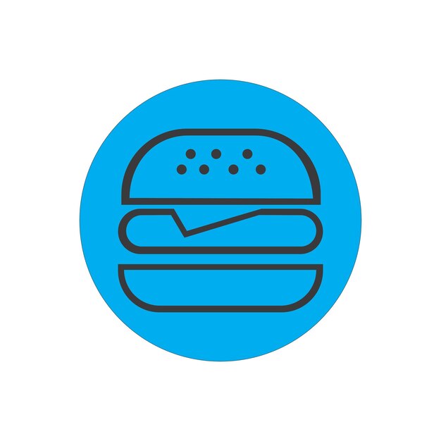 Diseño de ilustración de icono de vector de hamburguesa