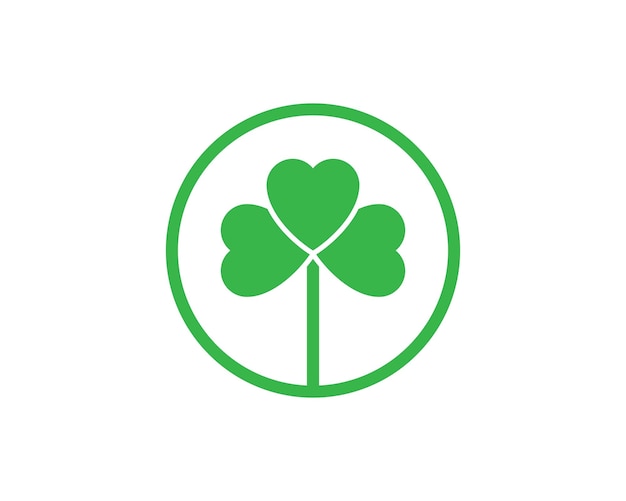 Diseño de ilustración de icono de vector de hoja de trébol