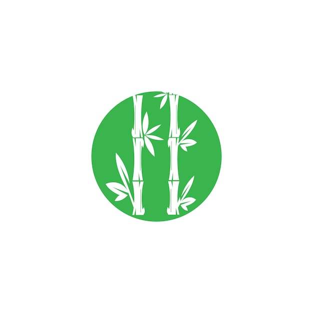 Diseño de ilustración de icono de vector de logotipo de bambú