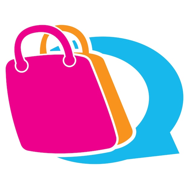 Diseño de ilustración de icono de vector de logotipo de compras