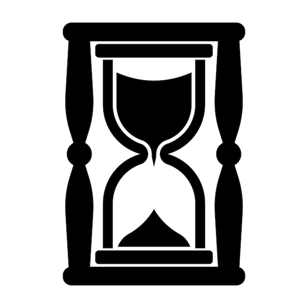 Diseño de ilustración de icono de vector de logotipo de reloj de arena