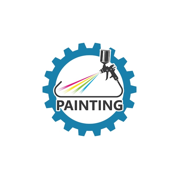 Diseño de ilustración de icono de vector de pistola pulverizadora