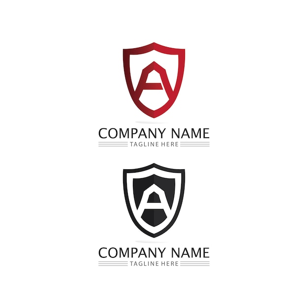 Diseño de ilustración de icono de vector de plantilla de diseño de letra y logotipo de letra A