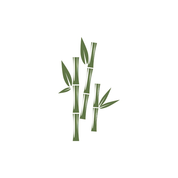Diseño de ilustración de icono de vector de plantilla de logotipo de bambú