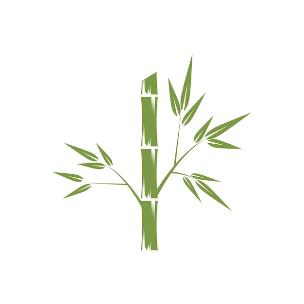 Diseño de ilustración de icono de vector de plantilla de logotipo de bambú