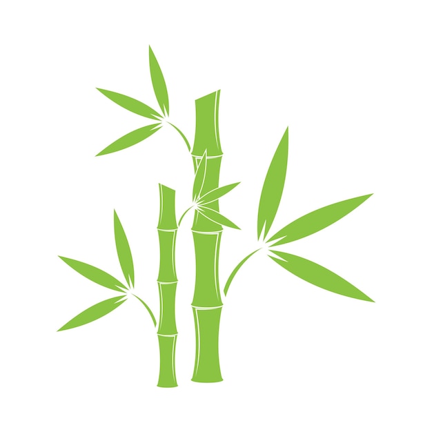 Diseño de ilustración de icono de vector de plantilla de logotipo de bambú