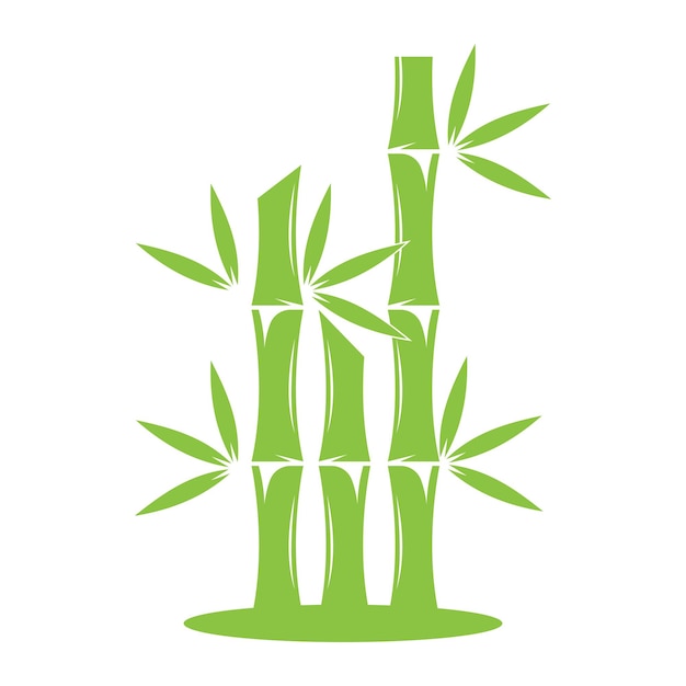 Diseño de ilustración de icono de vector de plantilla de logotipo de bambú