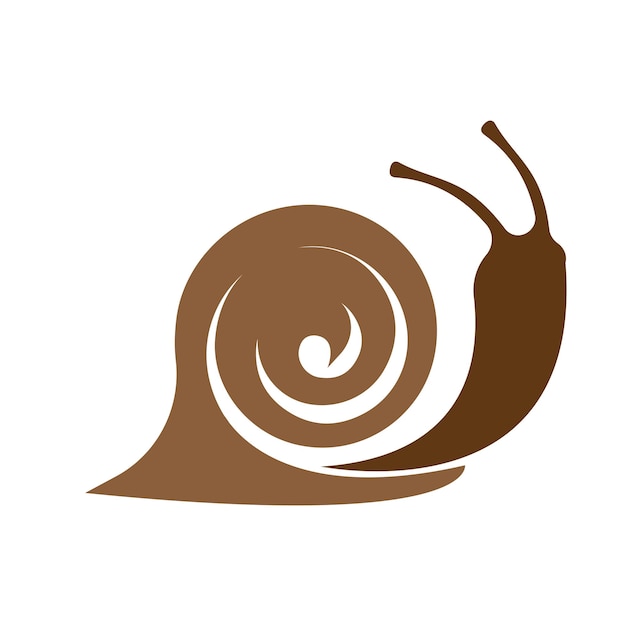 Diseño de ilustración de icono de vector de plantilla de logotipo de caracol