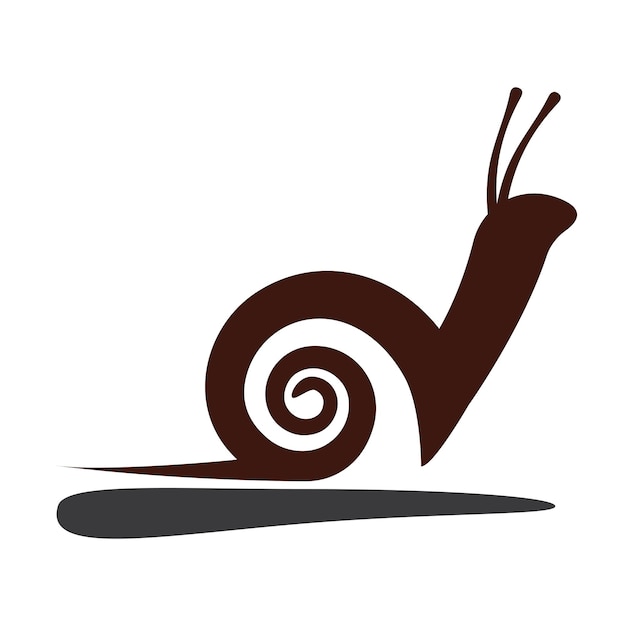 Diseño de ilustración de icono de vector de plantilla de logotipo de caracol