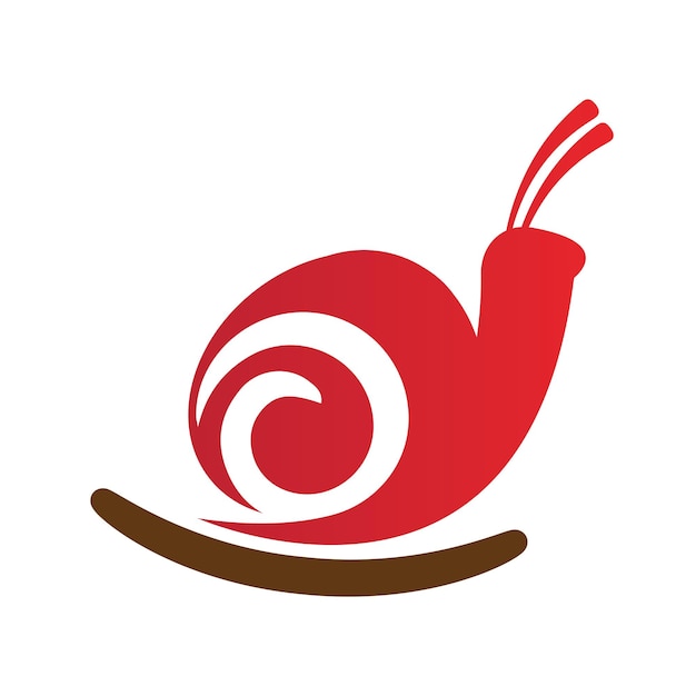 Diseño de ilustración de icono de vector de plantilla de logotipo de caracol