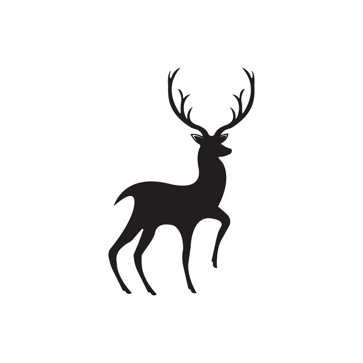 Vector diseño de ilustración de icono de vector de plantilla de logotipo de ciervo