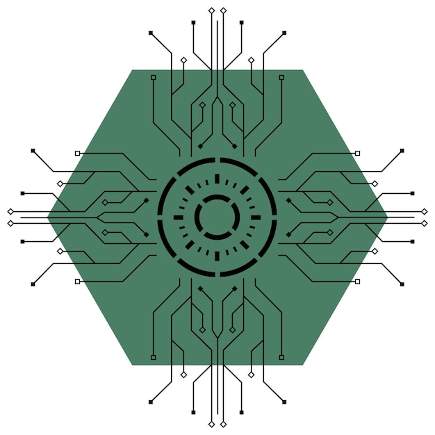 Diseño de ilustración de icono de vector de plantilla de logotipo de circuito