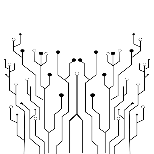 Diseño de ilustración de icono de vector de plantilla de logotipo de circuito