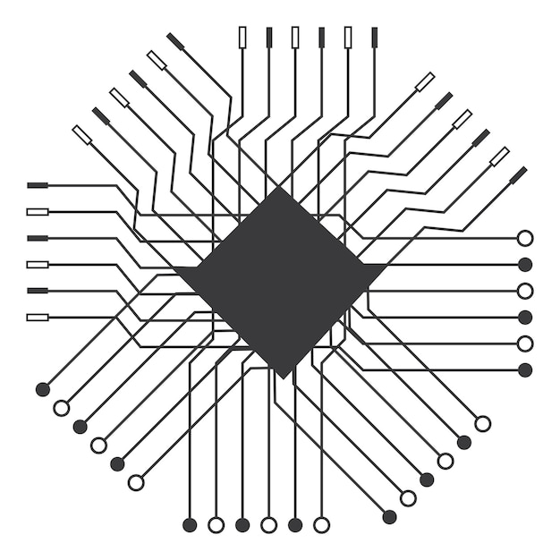 Diseño de ilustración de icono de vector de plantilla de logotipo de circuito