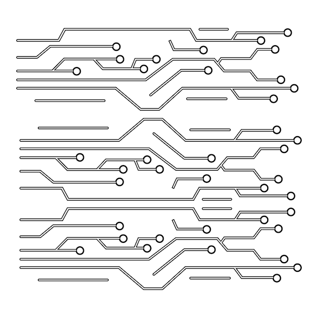 Diseño de ilustración de icono de vector de plantilla de logotipo de circuito