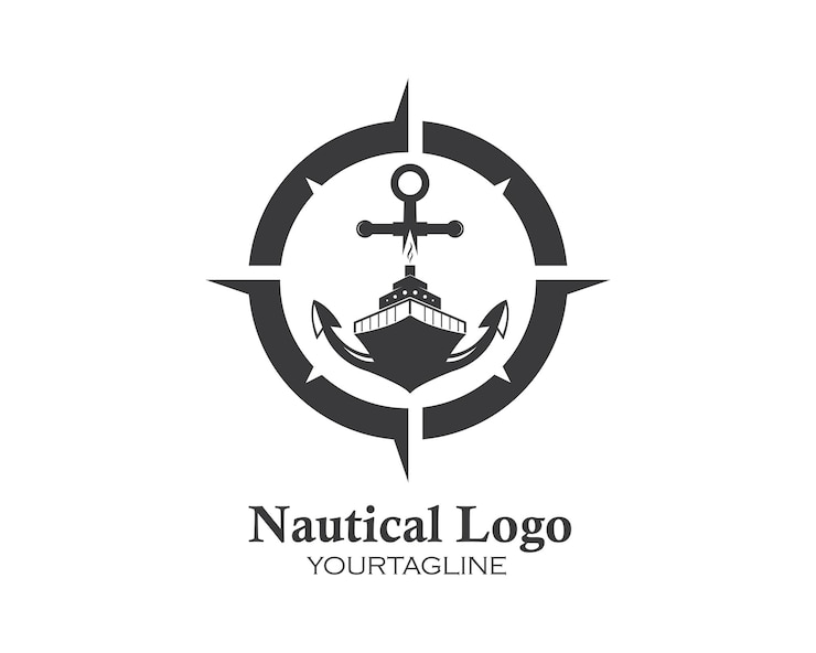 Vector diseño de ilustración de icono de vector de plantilla de logotipo de crucero