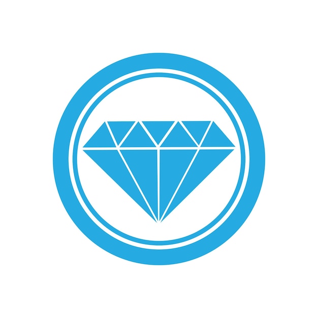Diseño de ilustración de icono de vector de plantilla de logotipo de diamante