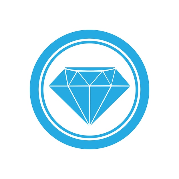 Diseño de ilustración de icono de vector de plantilla de logotipo de diamante