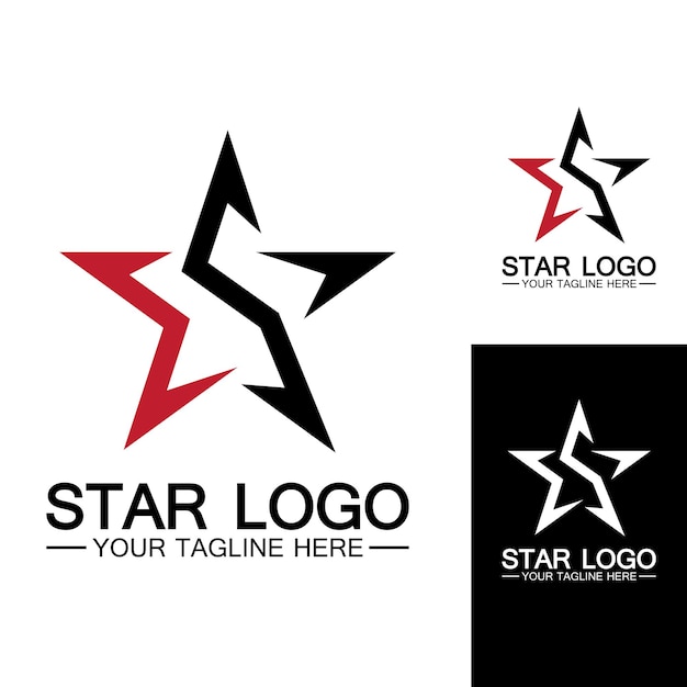 Diseño de ilustración de icono de vector de plantilla de logotipo de estrella