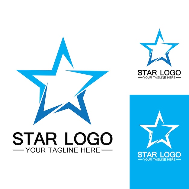 Diseño de ilustración de icono de vector de plantilla de logotipo de estrella