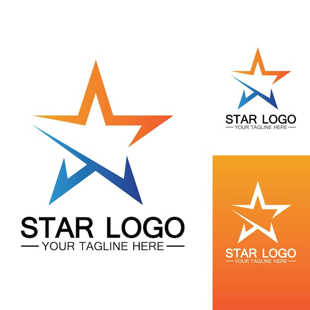 Diseño de ilustración de icono de vector de plantilla de logotipo de estrella