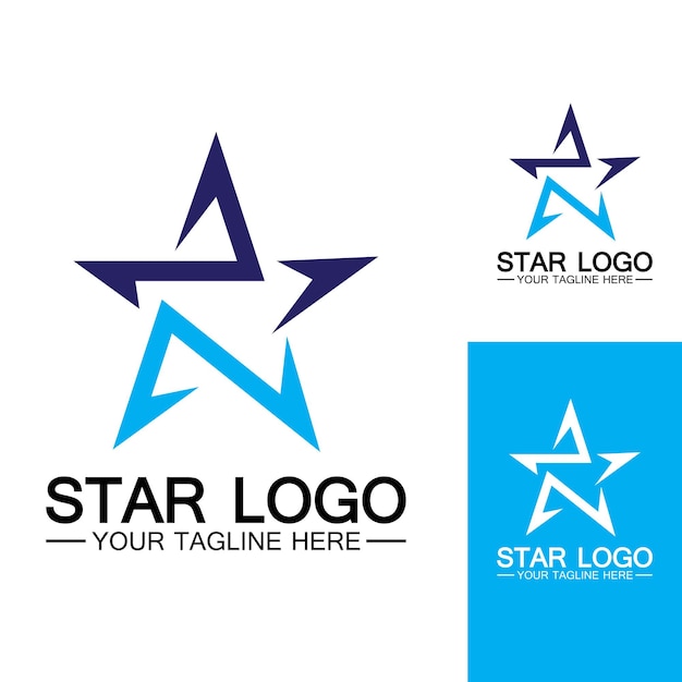 Diseño de ilustración de icono de vector de plantilla de logotipo de estrella