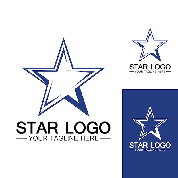 Diseño de ilustración de icono de vector de plantilla de logotipo de estrella