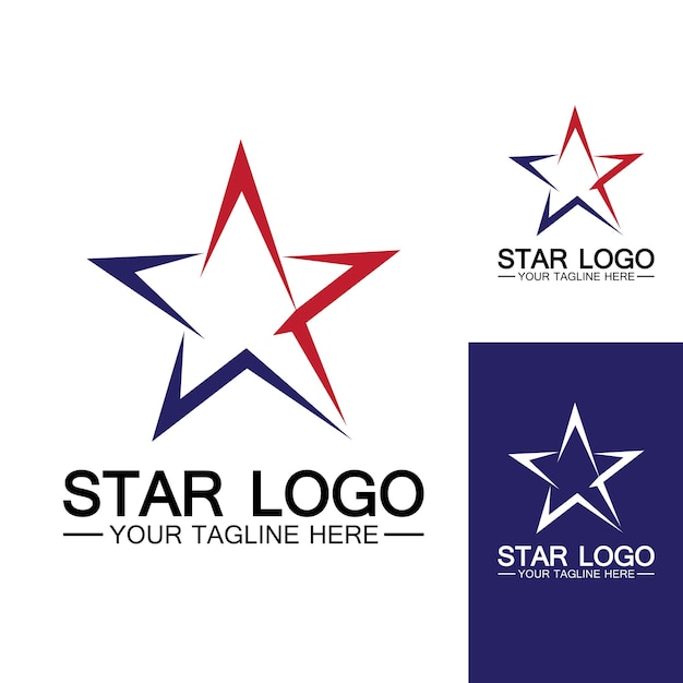 Diseño de ilustración de icono de vector de plantilla de logotipo de estrella