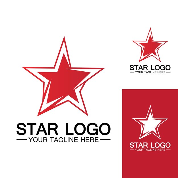 Diseño de ilustración de icono de vector de plantilla de logotipo de estrella