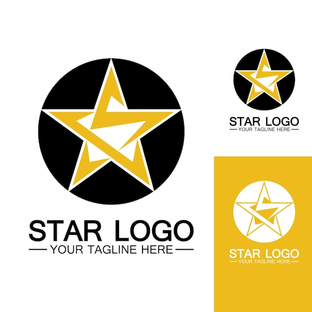 Diseño de ilustración de icono de vector de plantilla de logotipo de estrella